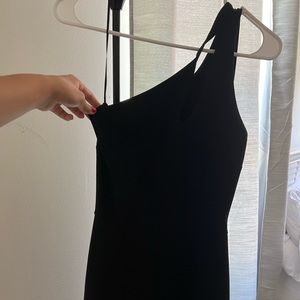 Black one shoulder dress